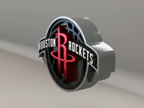 NBA Houston Rockets Logo 3D Model
