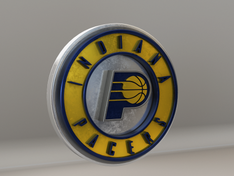 NBA Indiana Pacers Logo 3D Model