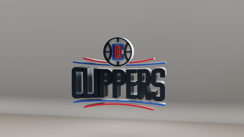NBA Los Angeles Clippers Logo Model 3D .c4d .max .obj .3ds .fbx .stl .blend