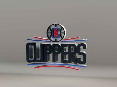 NBA Los Angeles Clippers Logo 3D 모델
