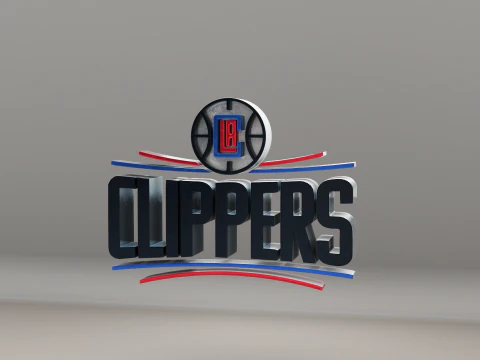 Logotipo do NBA Los Angeles Clippers Modelo 3D