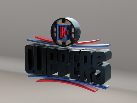 NBA Los Angeles Clippers Logo 3D Model