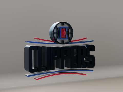 NBA Los Angeles Clippers Logo 3D Model