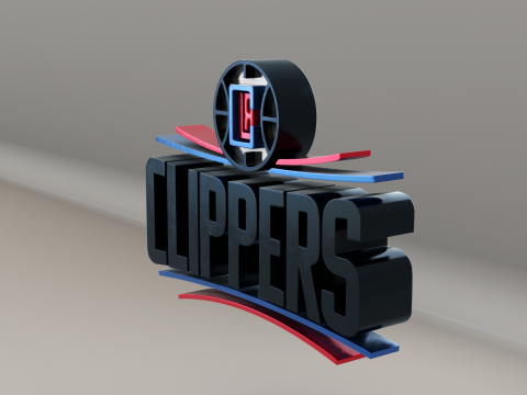 NBA Los Angeles Clippers Logo 3D Model