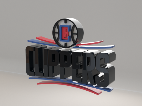NBA Los Angeles Clippers Logo 3D Model