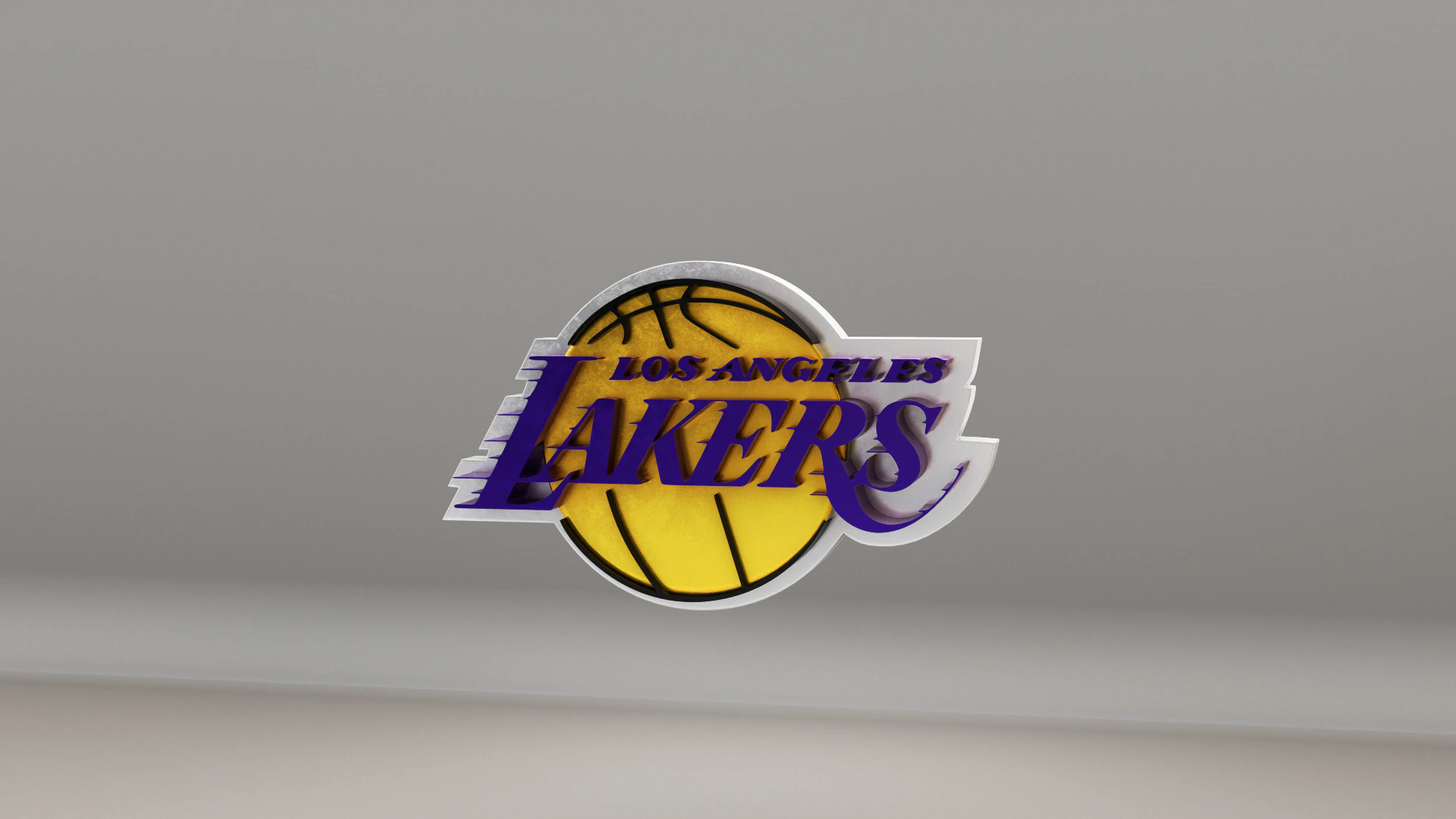 NBA Los Angeles Lakers Logo 3D Model .c4d .max .obj .3ds .fbx .stl .blend 