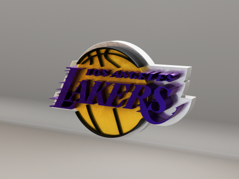 NBA Los Angeles Lakers Logo 3D 모델