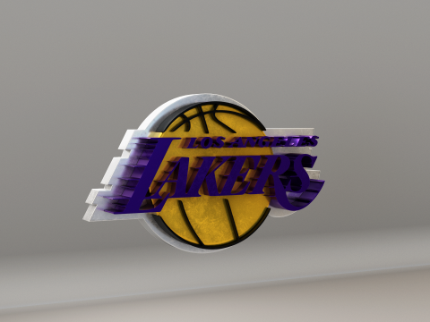 NBA Los Angeles Lakers Logo 3D 모델