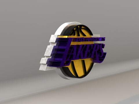 NBA Los Angeles Lakers Logo 3D 모델