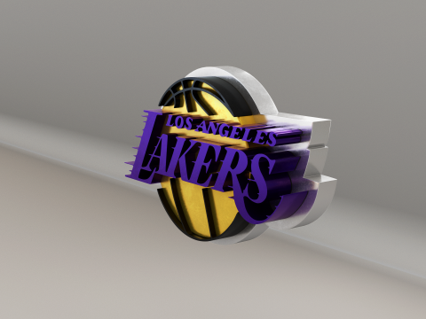 NBA Los Angeles Lakers Logo 3D 모델