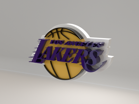 NBA Los Angeles Lakers Logo 3D 모델