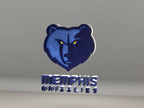 NBA Memphis Grizzlies Logotipo Modelo 3D