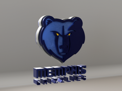 NBA Memphis Grizzlies Logo 3D Model