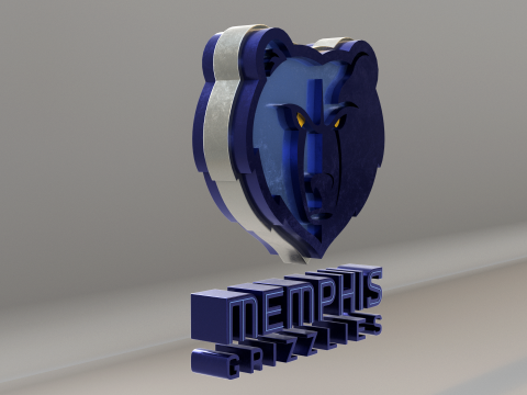 NBA Memphis Grizzlies Logo 3D Model