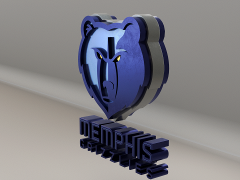NBA Memphis Grizzlies Logo 3D Model