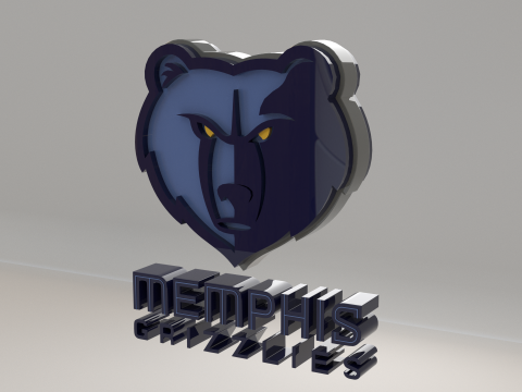 NBA Memphis Grizzlies Logo 3D Model