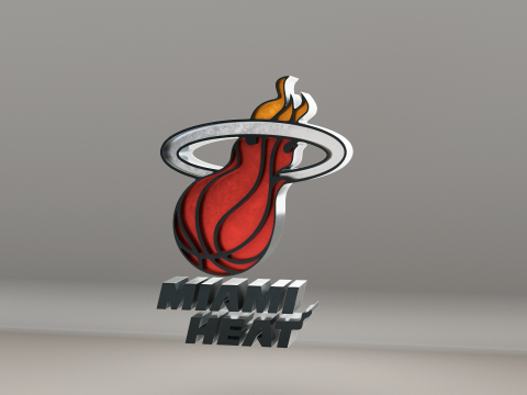 NBA Miami Heat Logo 3D 模型