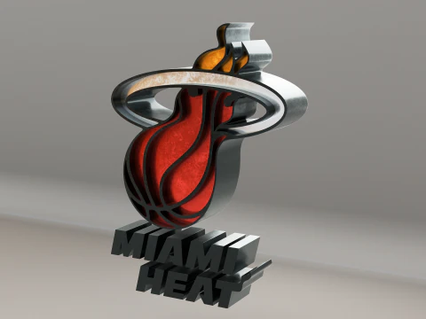 NBA Miami Heat Logo 3D Model