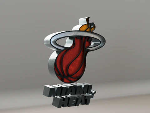 NBA Miami Heat Logo 3D Model
