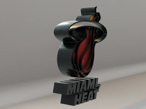 NBA Miami Heat Logo 3D Model
