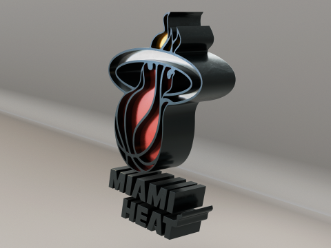 NBA Miami Heat Logo Modelo 3D