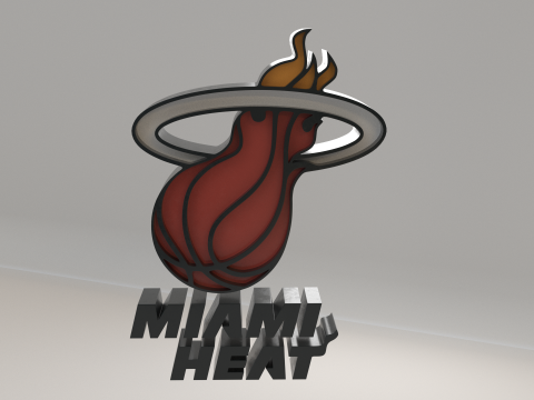 NBA Miami Heat Logo Modelo 3D