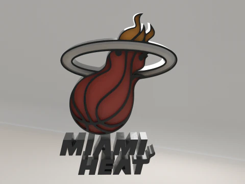 NBA Miami Heat Logo 3D Model