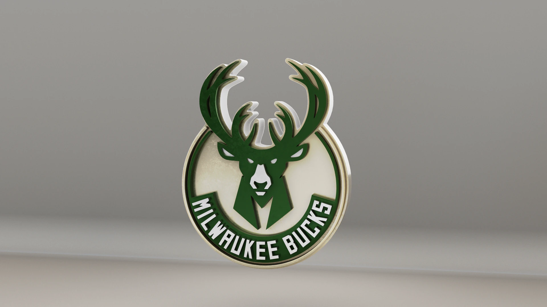 NBA Milwaukee Bucks Logo 3D Model .c4d .max .obj .3ds .fbx .stl .blend 