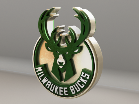 NBA Milwaukee Bucks Logo Model 3D