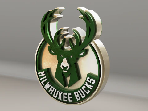 NBA Milwaukee Bucks Logo 3D Model