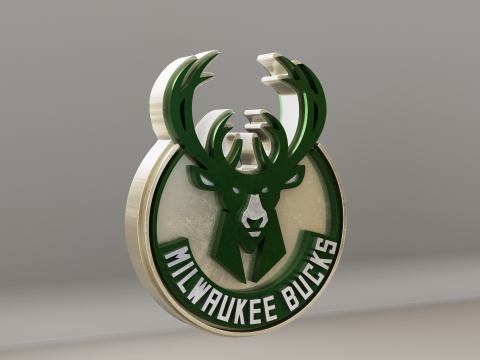 NBA Milwaukee Bucks Logo Model 3D