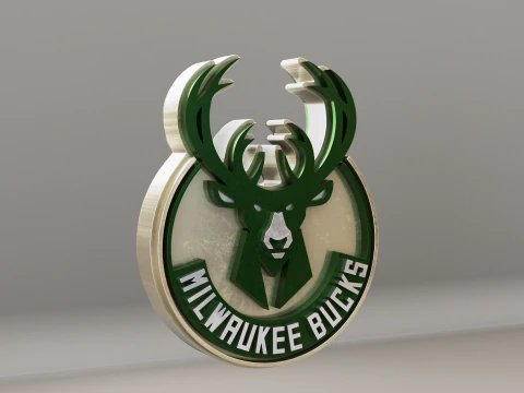 NBA Milwaukee Bucks Logo 3D Model
