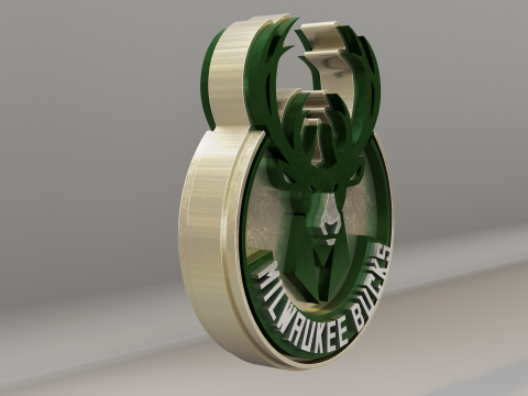 NBA Milwaukee Bucks Logo Model 3D