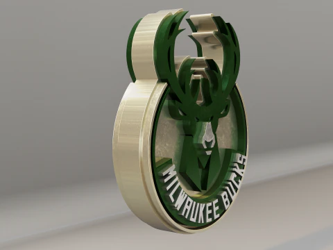 NBA Milwaukee Bucks Logo 3D Model