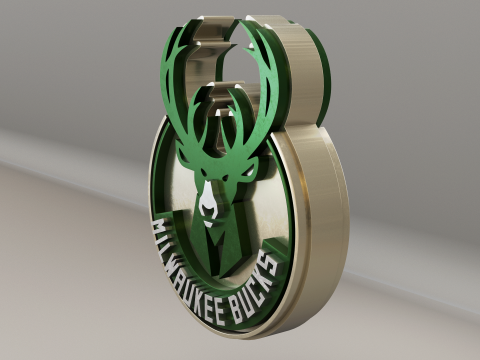 NBA Milwaukee Bucks Logo Model 3D
