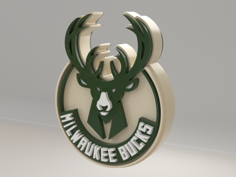 NBA Milwaukee Bucks Logo Model 3D