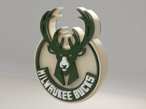 NBA Milwaukee Bucks Logo 3D Model