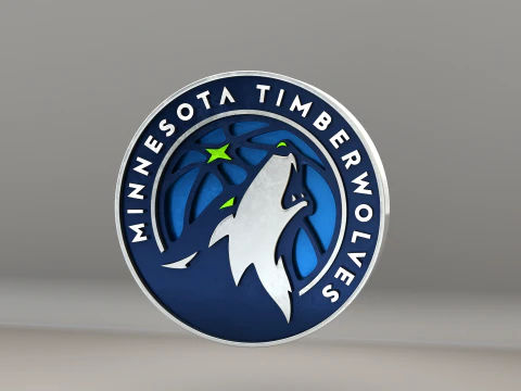 NBA Minnesota Timberwolves Logo Modelo 3D
