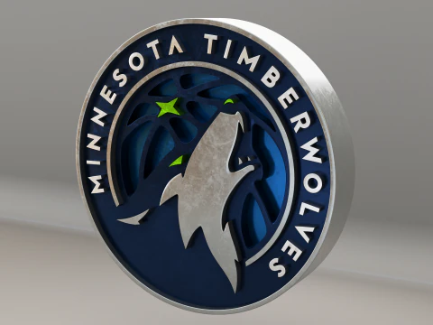 NBA Minesota Timberwolves Logo 3D Model