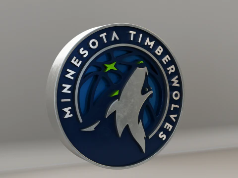 NBA Minesota Timberwolves Logo 3D Model