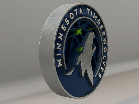 NBA Minesota Timberwolves Logo 3D Model