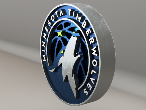 NBA Minesota Timberwolves Logo Modelo 3D