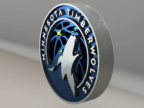 NBA Minesota Timberwolves Logo 3D Model