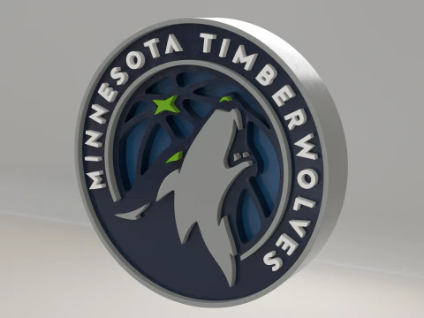 NBA Minesota Timberwolves Logo 3D Model