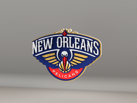 NBA New Orleans Pelicans Logo Model 3D