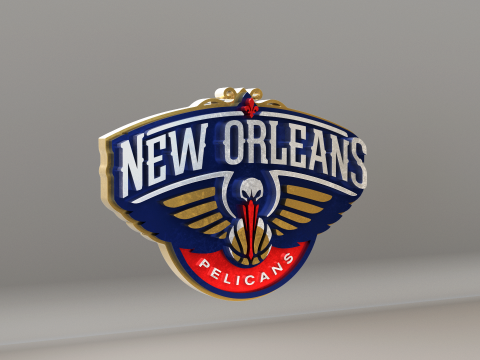 NBA New Orleans Pelicans Logo 3Dモデル