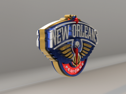NBA New Orleans Pelicans Logo 3Dモデル