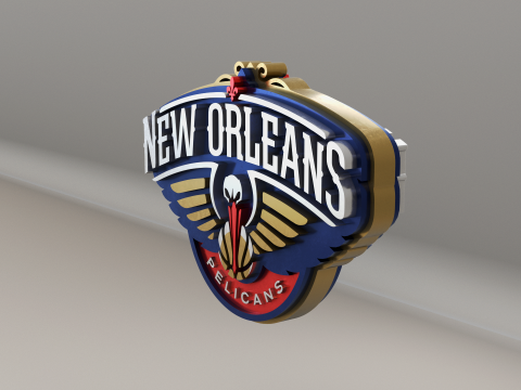 NBA New Orleans Pelicans Logo 3Dモデル
