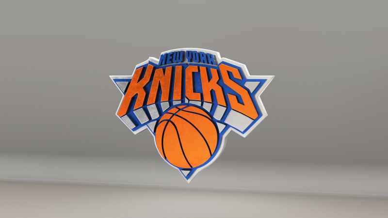 NBA New York Knicks Logo 3D Model .c4d .max .obj .3ds .fbx .stl .blend