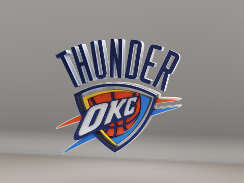 NBA Oklahoma Thunder Logo 3D Model